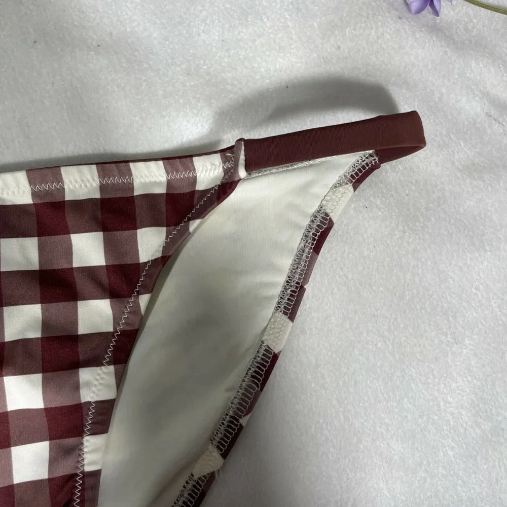 NEW‎ $88 Solid & Striped Gingham Bikini Bottoms